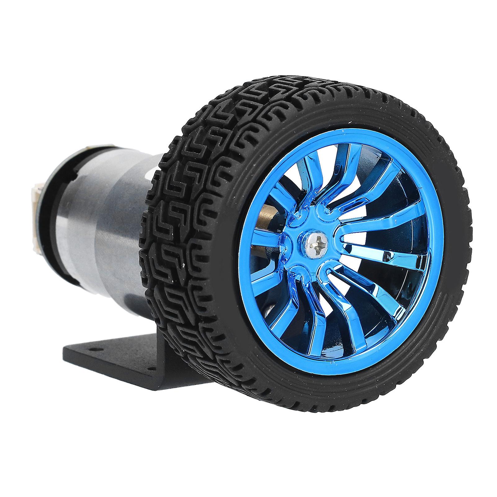 Encoder Motor Set CW CCW Shaft DC Gear Motors with Bracket Wheel for Balance Car DC12V333RPM 