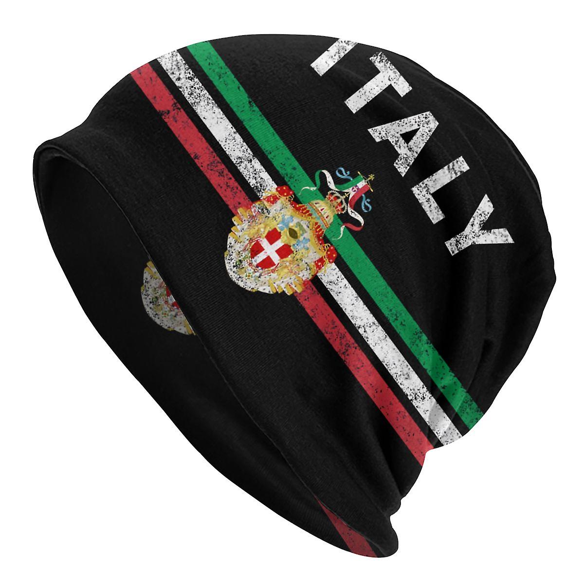 Cool ουσία της Ιταλίας Χάρτης Beanie Cap Unisex Χειμώνας Ζεστό καπό Homme Πλεκτά καπέλα Ιταλικά πατριωτικά σκούφους Καπέλα για άνδρες Γυναίκες
