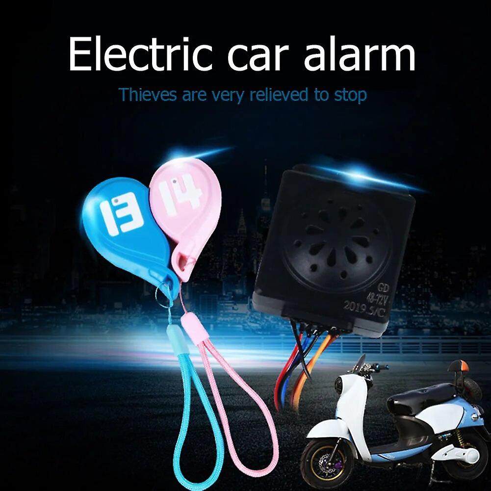 36-72v Rc Electric Scooter Alarm Security System Waterproof Dustproof 110db Moped Remote Control Anti-theft Alarm