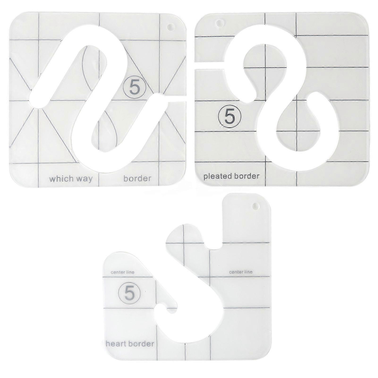 3pcs Quilting Templates Durable Acrylic Free Motion Transparent Widely Used Free Motion Quilt Templates For Quilting Diy
