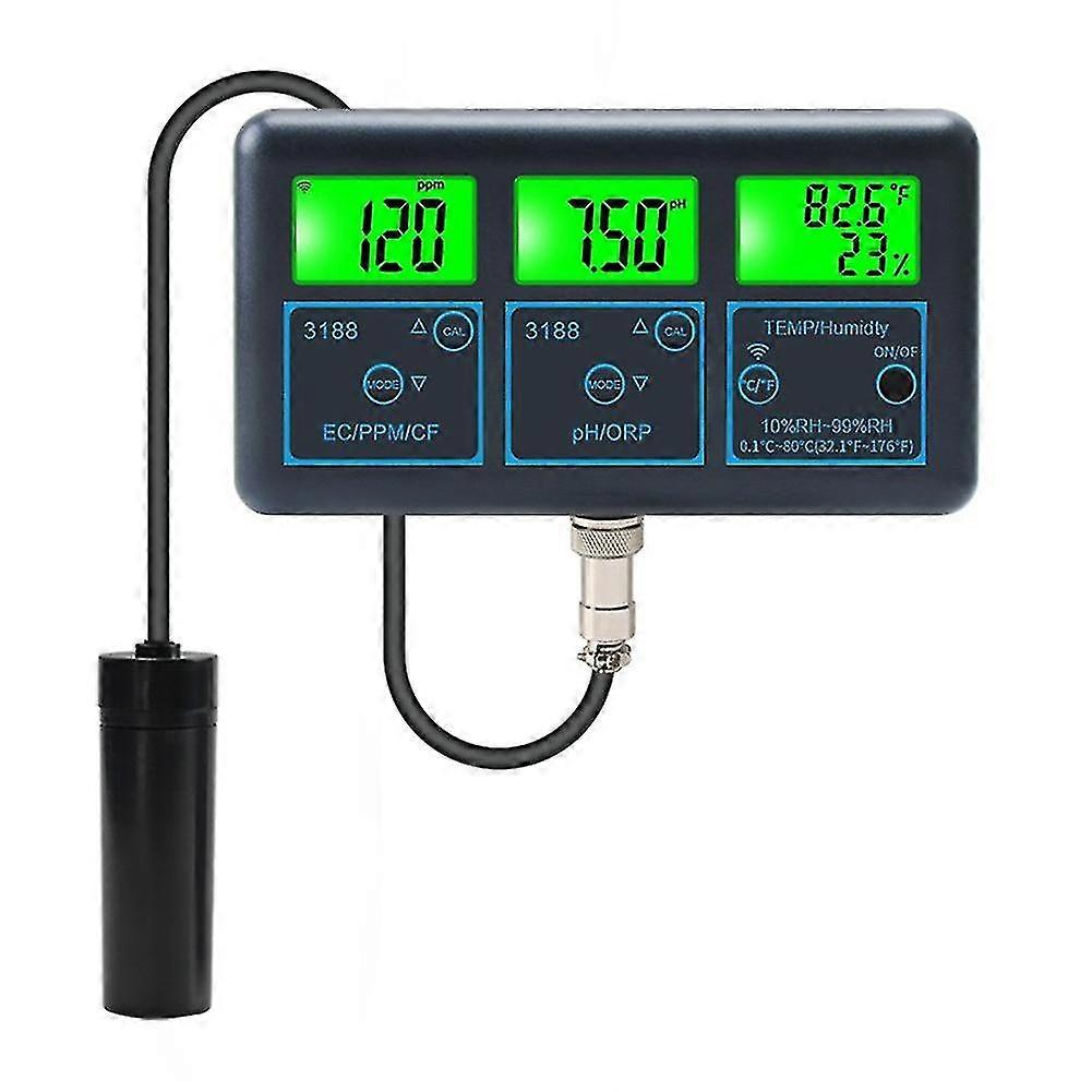 Online Water Quality Monitor - Wifi Tuya Smart Meter For Fish Tank Aquarium Pool (ph Orp Ppm Cf Humidity)