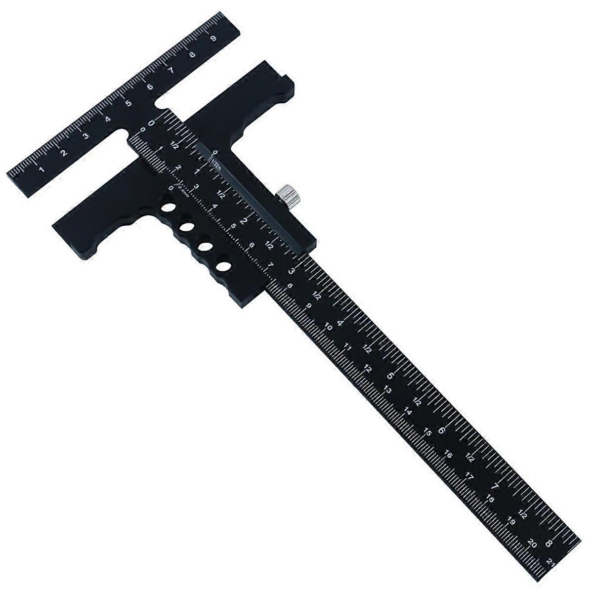 T Ruler Metal Slider Ruler Accurate Woodworker Edge Ruler Angle Measurement Scribe Tool Woodworking