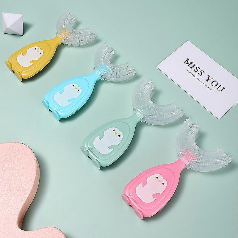 Children Soft U-shape 360 Thorough Cleansing Toothbrush For Ages 2~12 Years