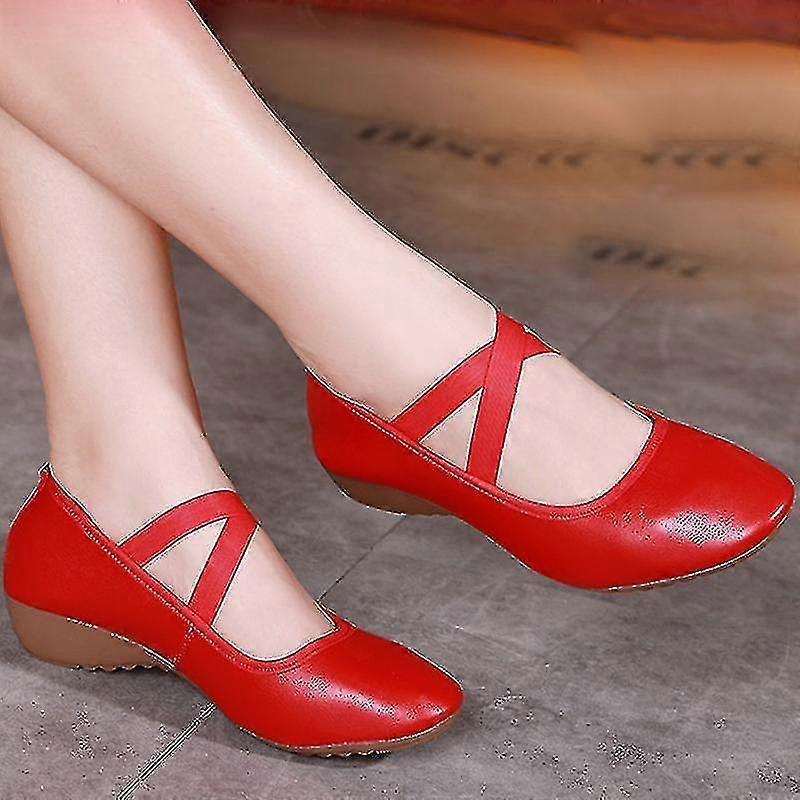 Femei Soft Dance Pantofi Practica Apartamente confortabile Toe ușoare rotunde
