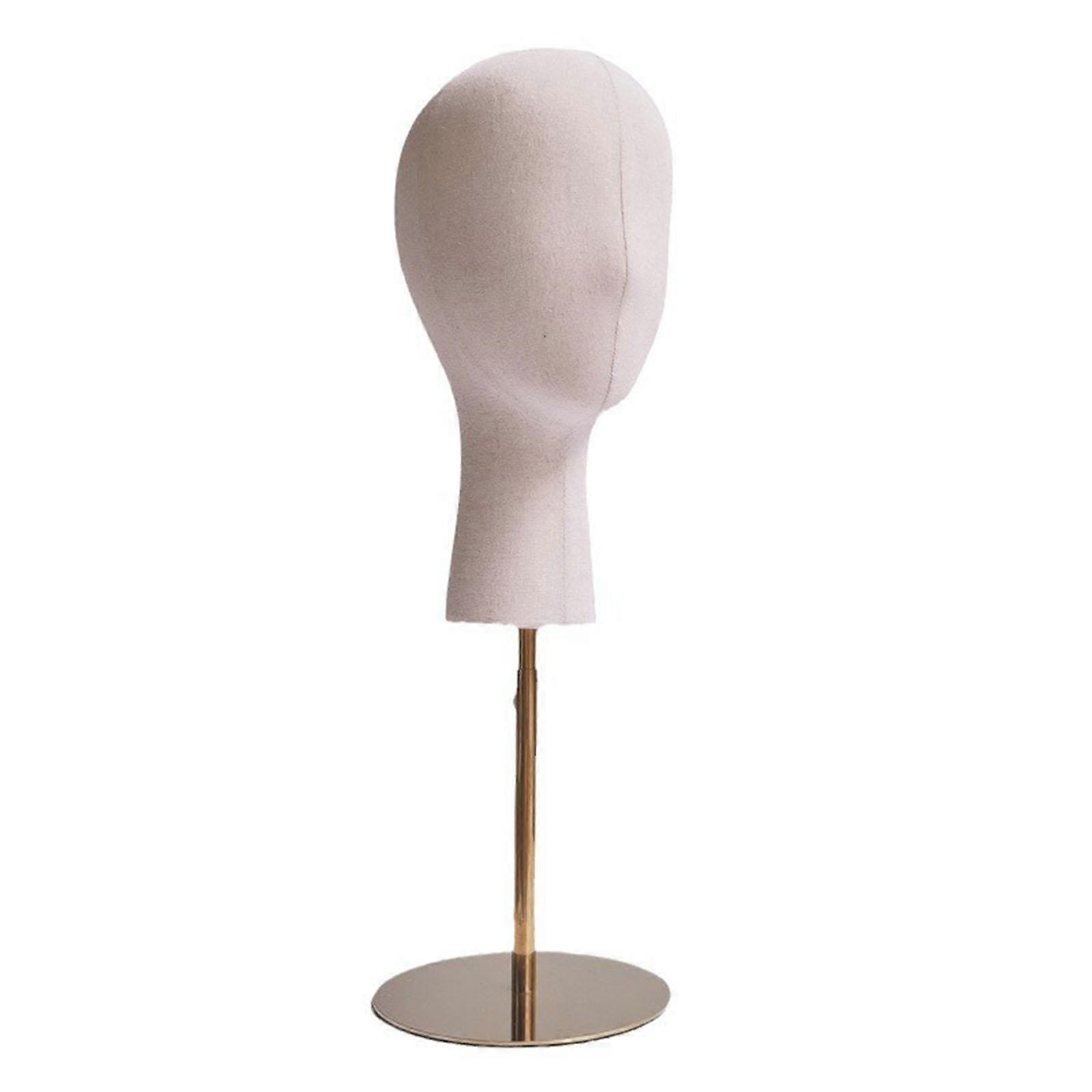 Parrucche Testa Stand Cappello Espositore per Home Salon Principiante Stylist Occhiali Base Oro