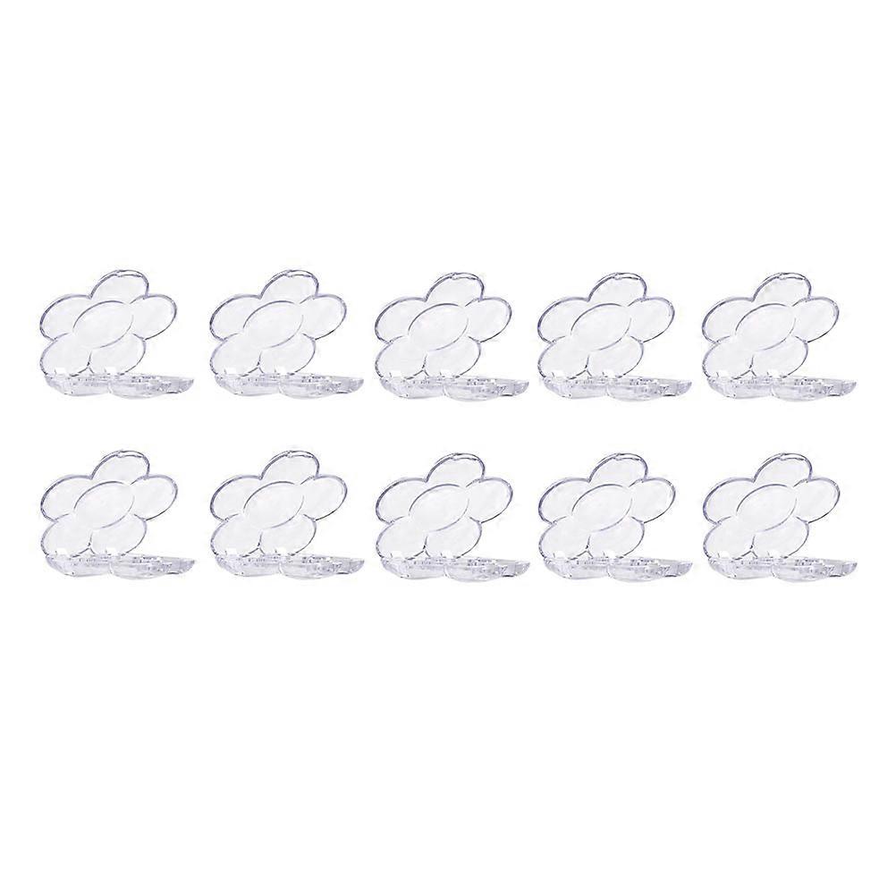 10PCS Six-grid Plum Blossom Sub Box Simple 6-color Flower Shape Concealer Box