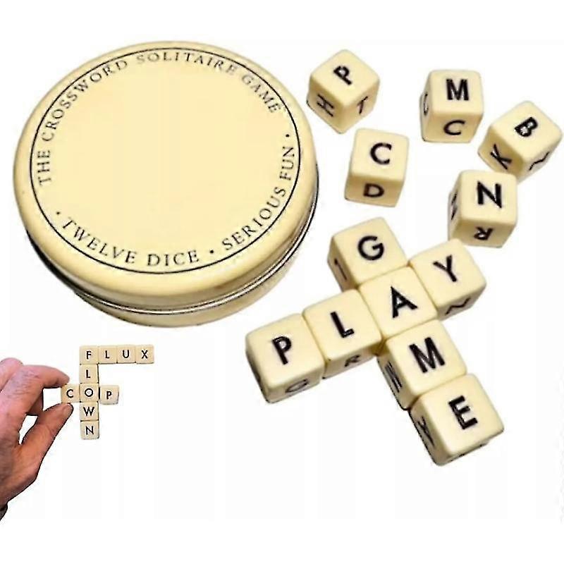 The Crossword Solitaire Game,Crossword Solitaire Dice ,Scrabble Game with Case