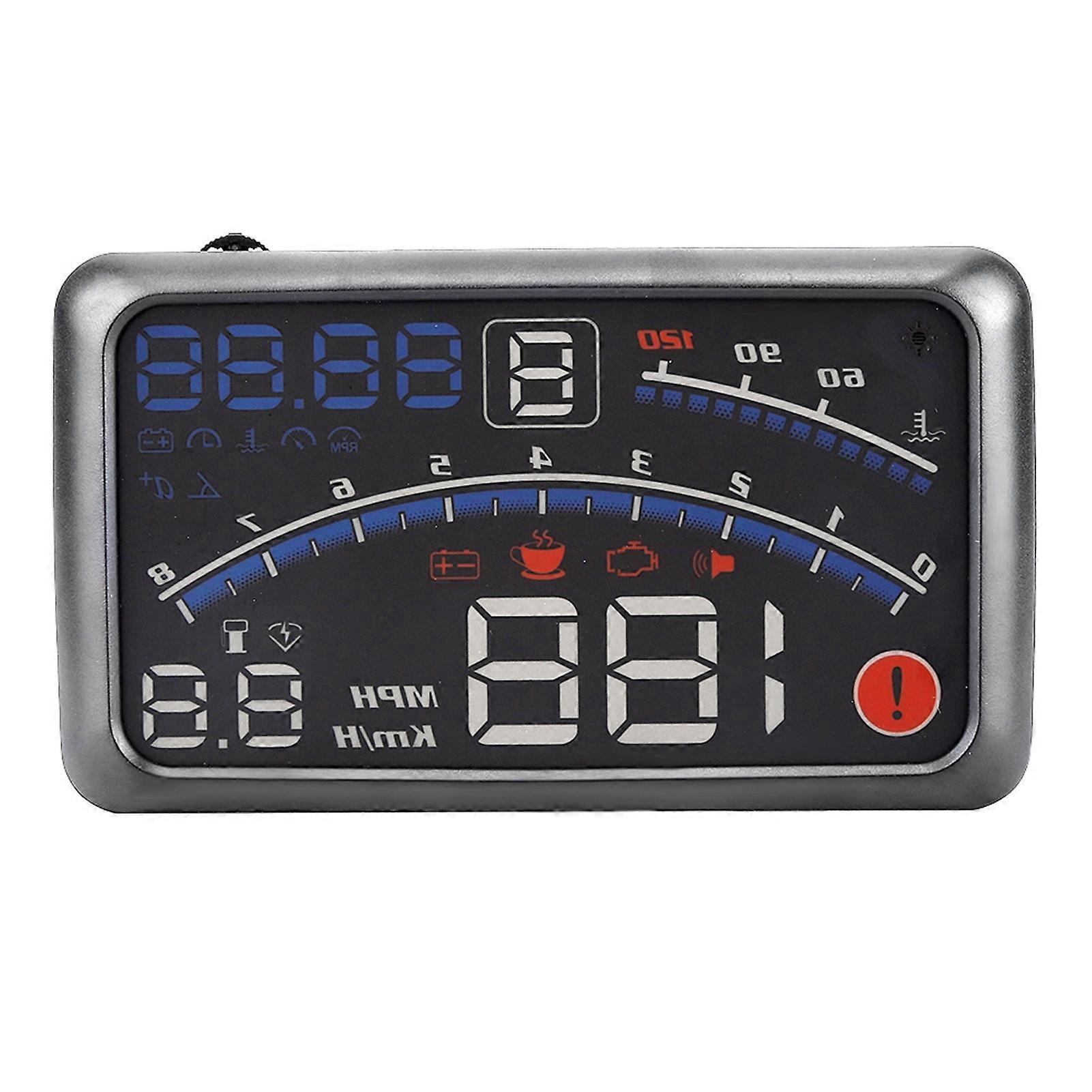 Universal HUD Car Display MPH/KM/h Speed Limit Warning Plug &amp; Play