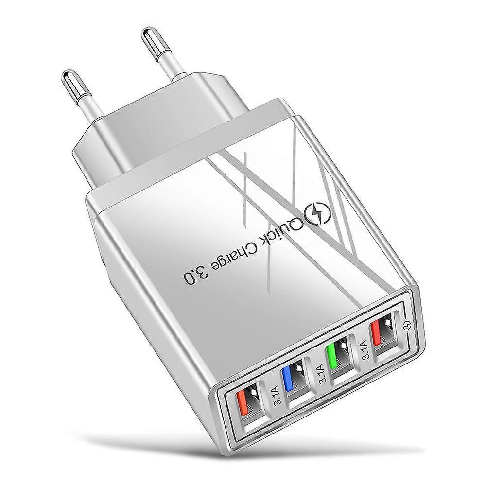 4 Usb Port Phone Charger Led Light Up 3a Multi Standard 4 Port Mobile Charger