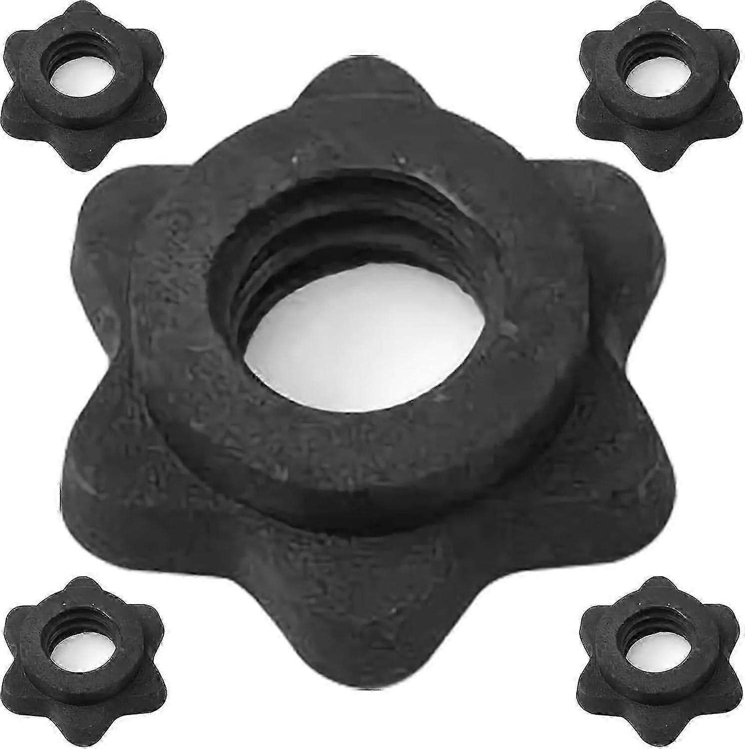 5 Pack 1 inch Barbell Clamps Spinlock Collars Dumbbell Hex Nut 1" Barbell Spin-Lock Collars Screw Clamps