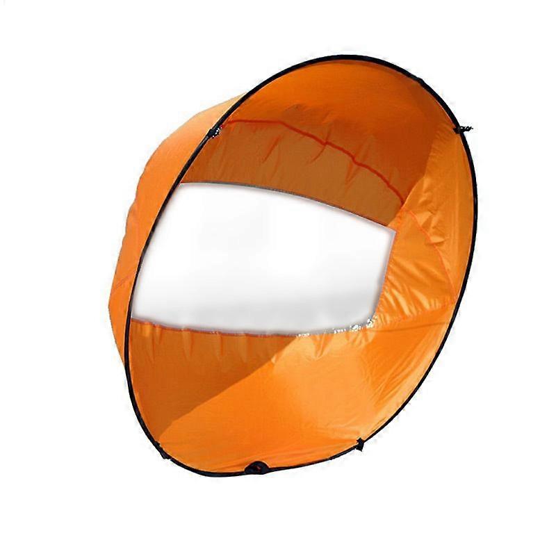 Kayak Canoe Downwind Sails Foldable Popup Sail Paddle Boat Sail with Clear WindowOrange