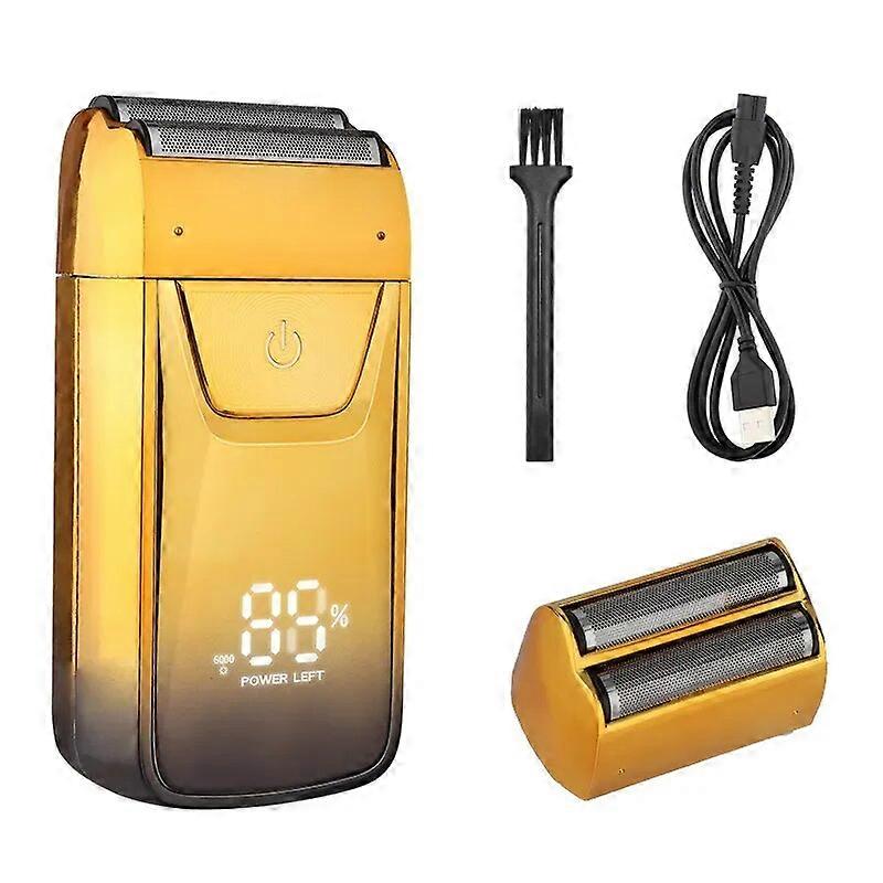 Hiena HYN-312 Electric Shaver For Men Hair Beard Electric Razor Bald Head Shaving Rechargeable Digital Display Gradient Machine Silver Fabric Shavers
