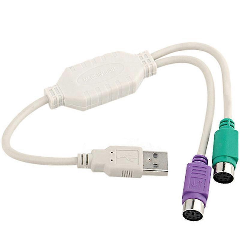 Ps2 Usb Cable Cord Adapter For Keyboard And Mouse With Ps/2 Interface, Built-in Usb Controller And Support Ps2 Port Of Kvm