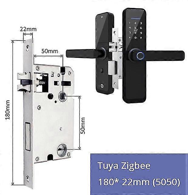 Jwl- Tuya Zigbee Smart Electronic Door Lock Alexa Voice Control Fingerprint Password Key Ic Card Unlock For Hotel Apartment-Yvan