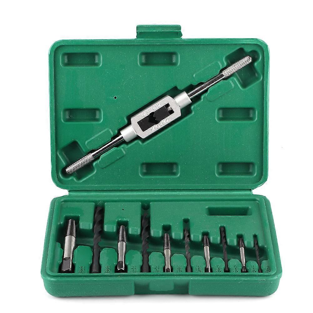 11Pcs/Set Damaged Screw Extractor Drill Bit Kit Bolt Stud Fastener Auto Tool Set