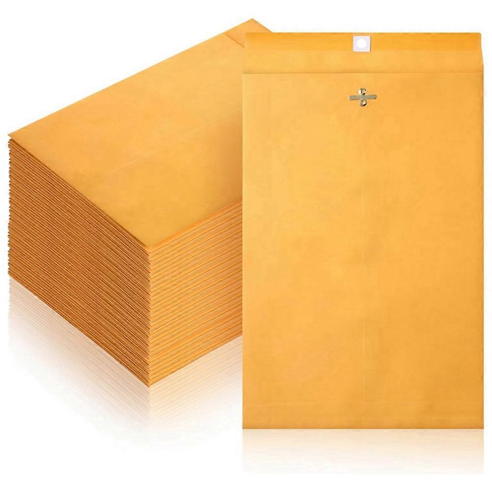 6 x 9Inch Clasp Envelopes with Gummed Seal, Small Clasp Mailing Envelopes Made From 28Lb Kraft Pape