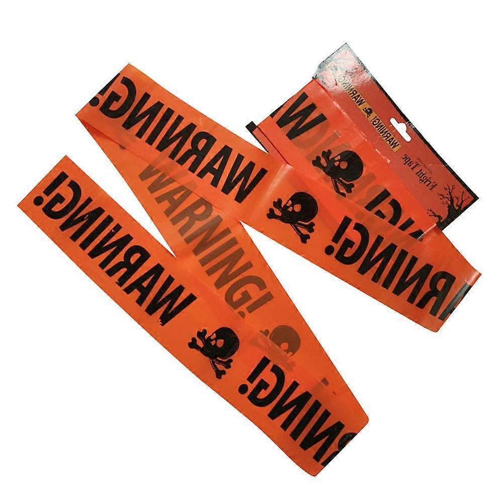 Warning Caution Tape 1 Roll Tape Durable PE Barrier Tape for Haunted House Props Crime Scene Garden Patio Party ( 228 X