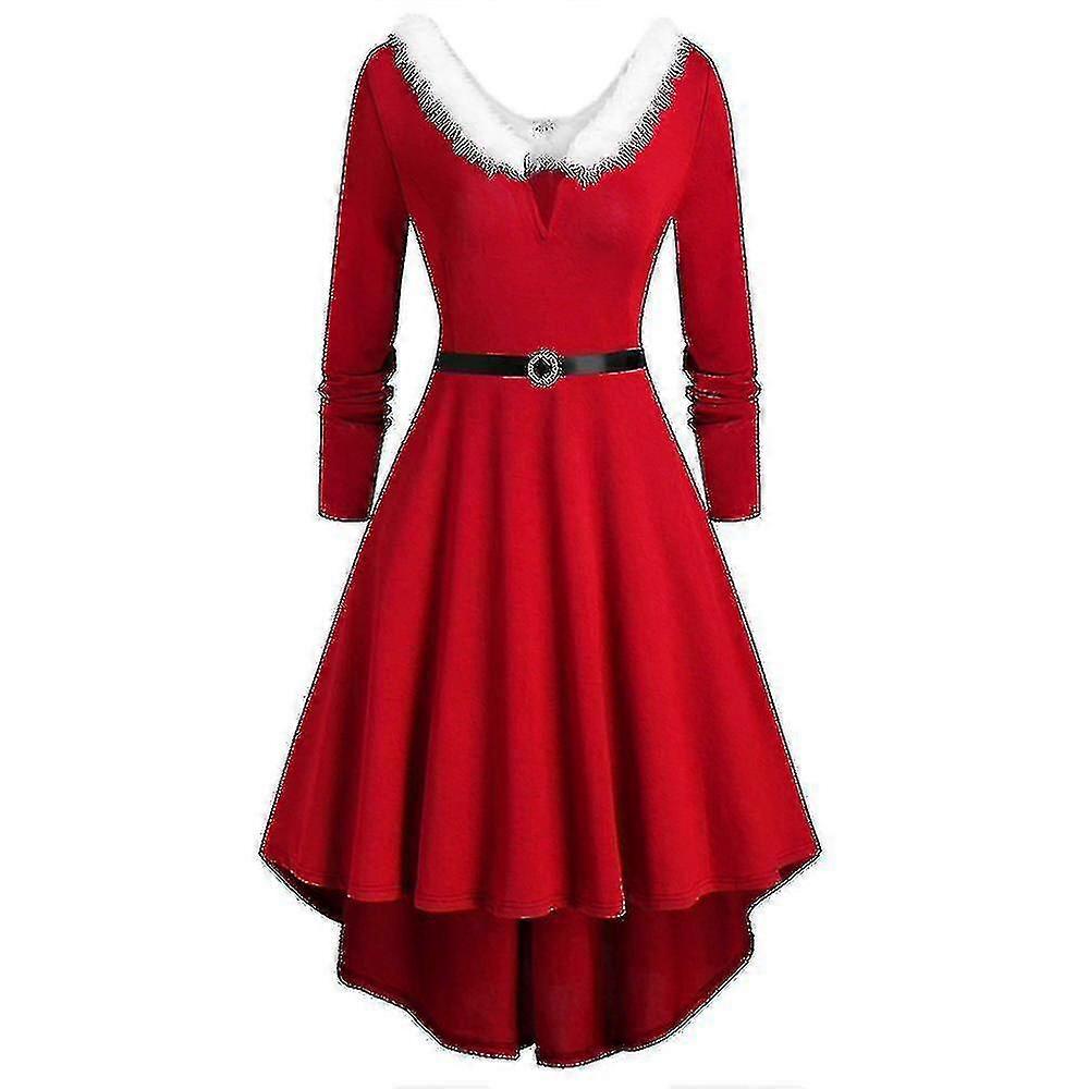 Kvinnor Fru Jultomten Fancy Vuxen Damer Xmas Kostym