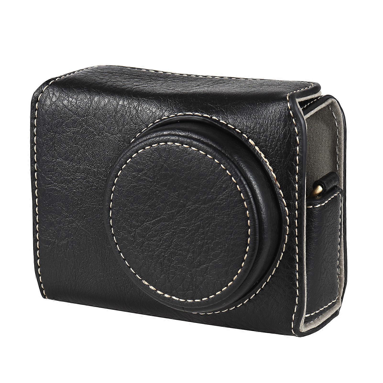 Portable Camera Case Synthetic Leather Camera Carry Bag with Shoulder Strap Replacement for Ricoh GR3 GR III/ GR3X Camera