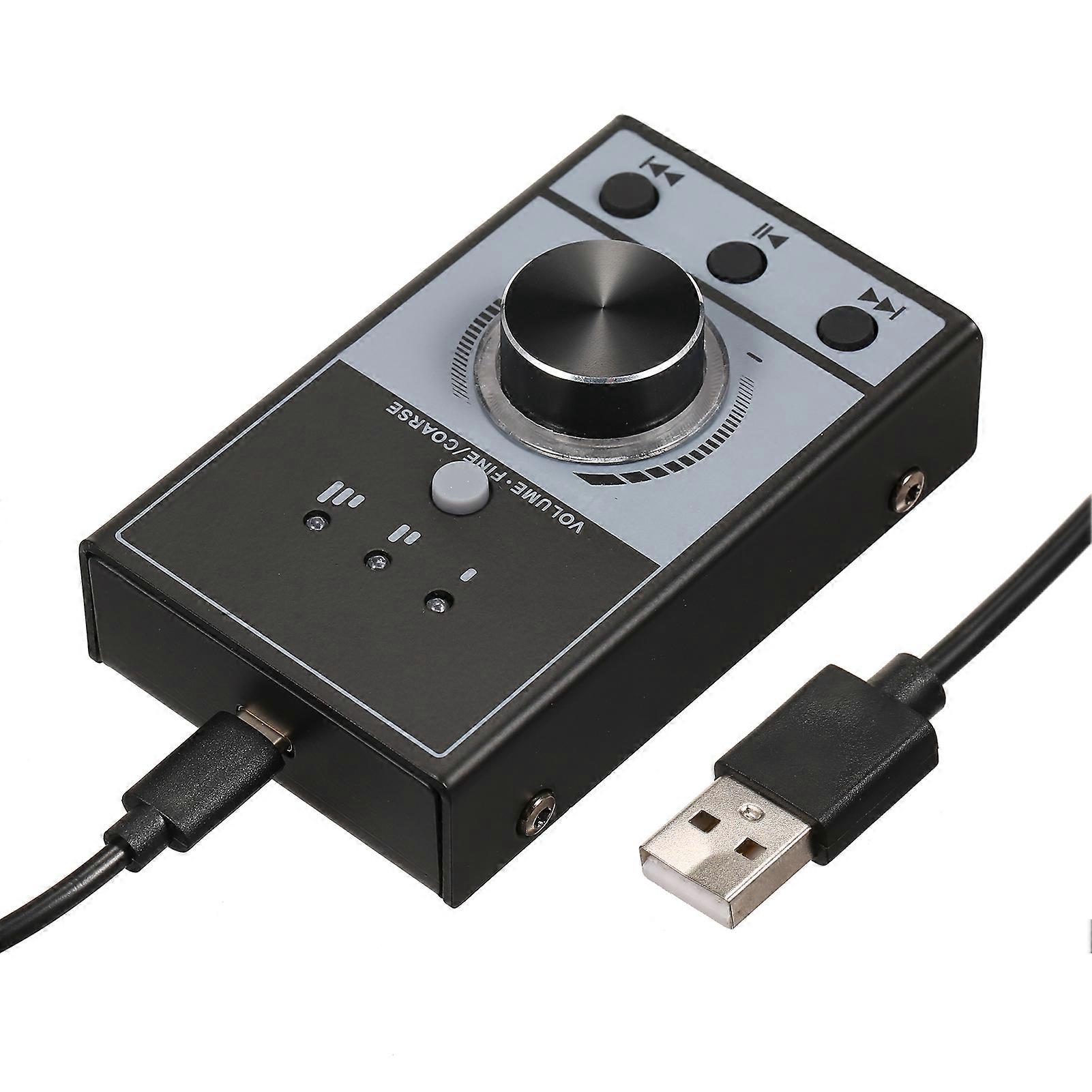 Multimedia USB Computer Lautstärkeregler Multimedia USB Controller Knopf PC Computer Lautsprecher Audio Einsteller Lautstärkeregler One-Click Mute 3