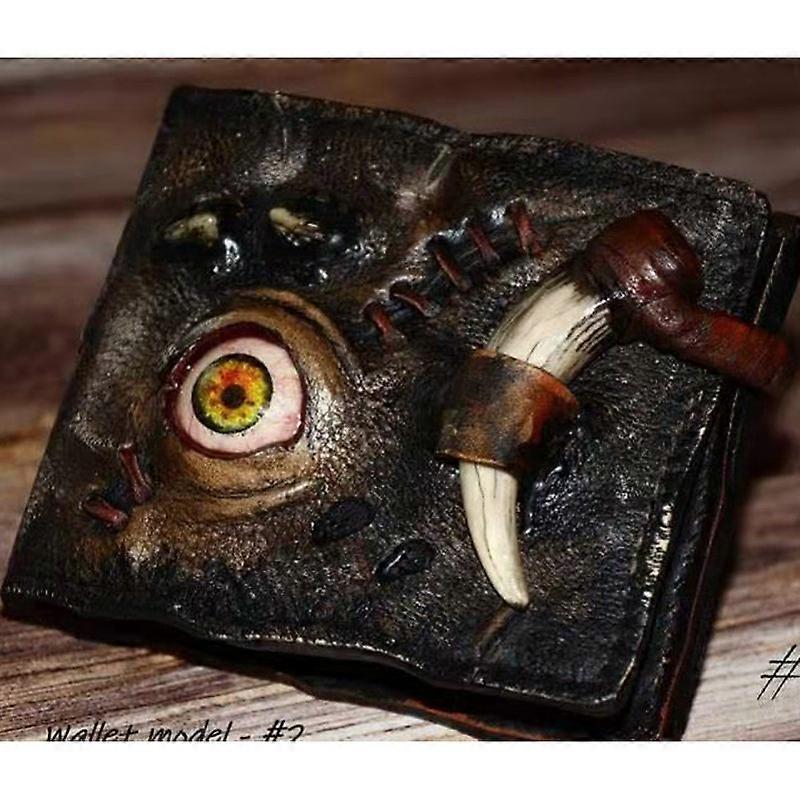 Devil\'s Eye Wallet Short Style Large Capacity Multi Function Multi Card Coin Purse for Men