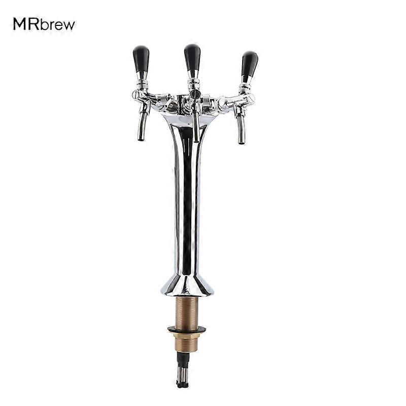 Triple Taps Snake Bierturm, verchromter Bierspender aus Messing, Bierhähne mit Durchflussregler, Bierturm für Bar / Home Brew