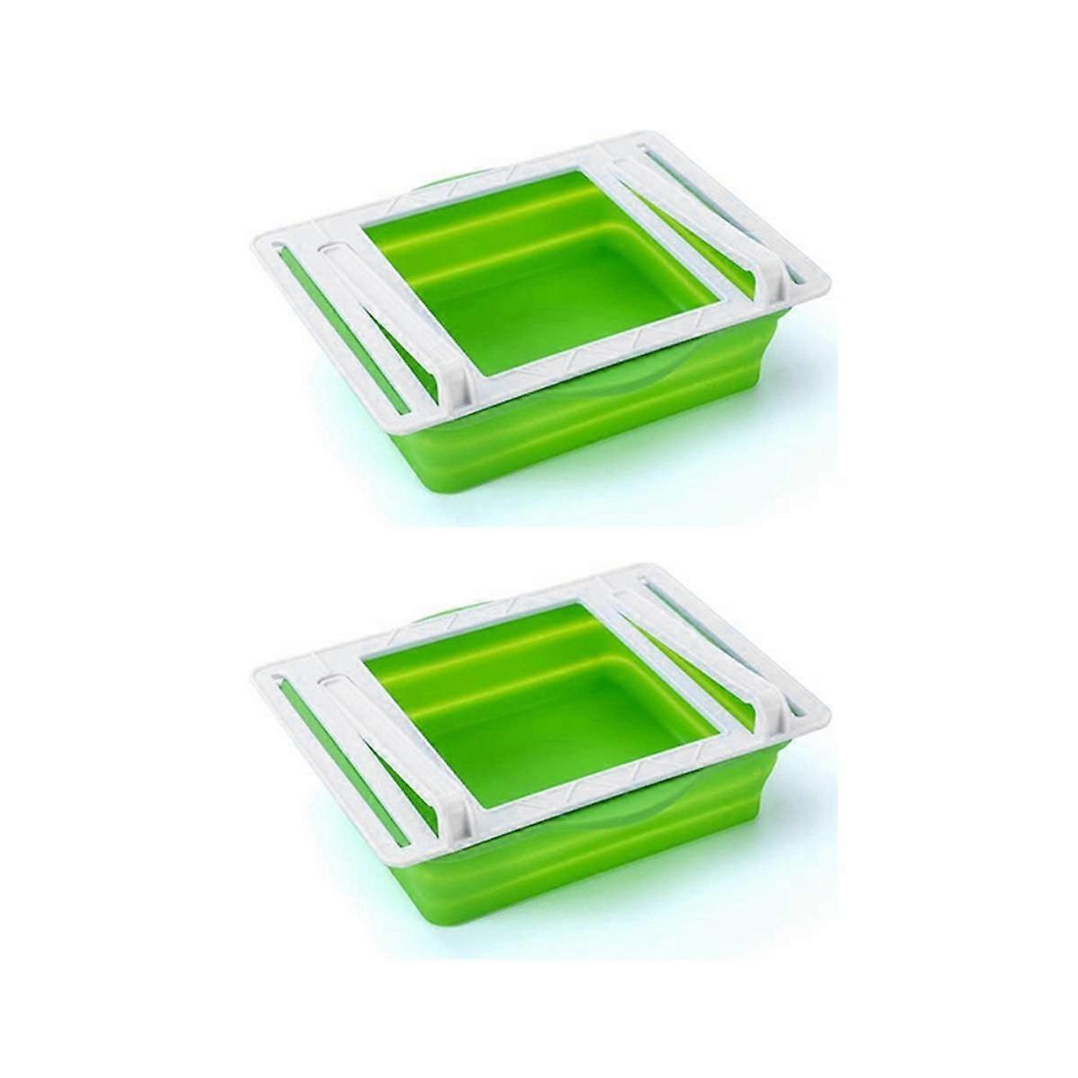 Drawer Refrigerator Storage Box Clear Plastic Organizer Bins Square Crisper Refrigerator Shelf Frid