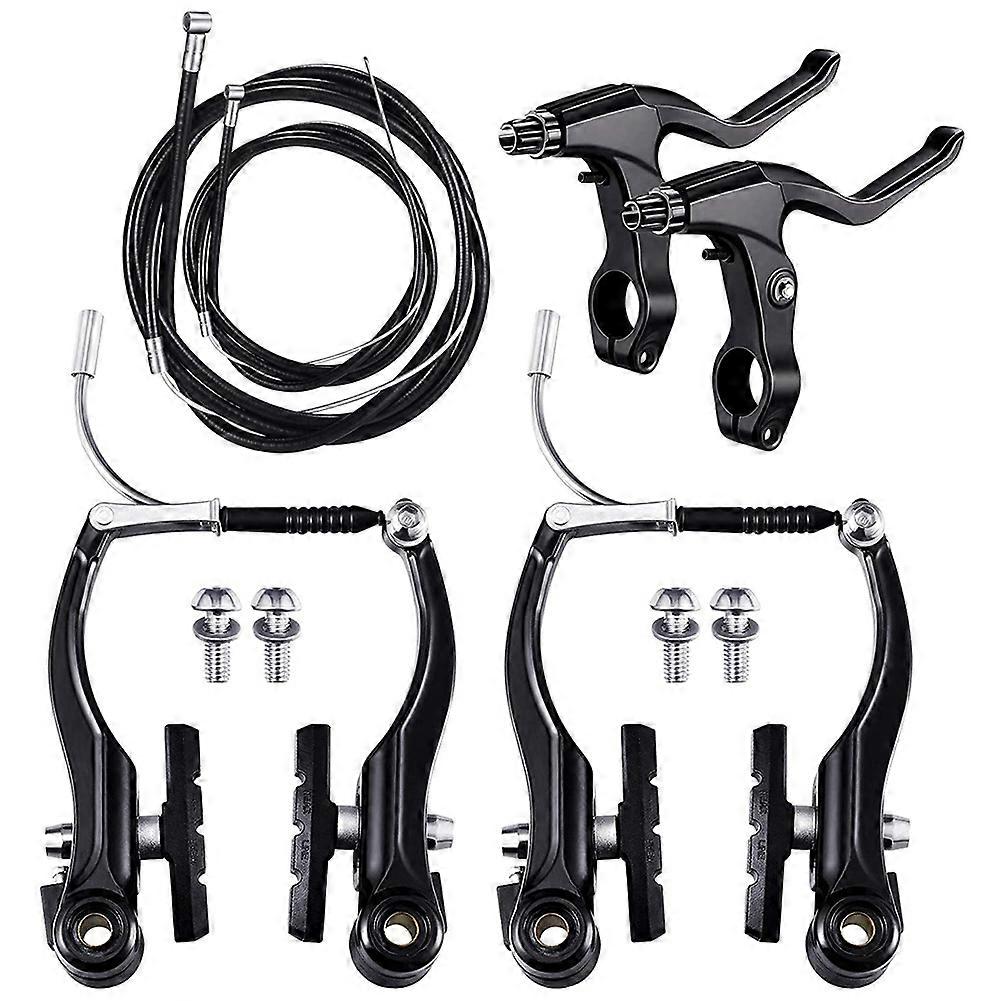 Complete Bicycle Mountain Bike Set,V Brake + Outer Cables + Lever + Front&Rear Bike Brake Accessori