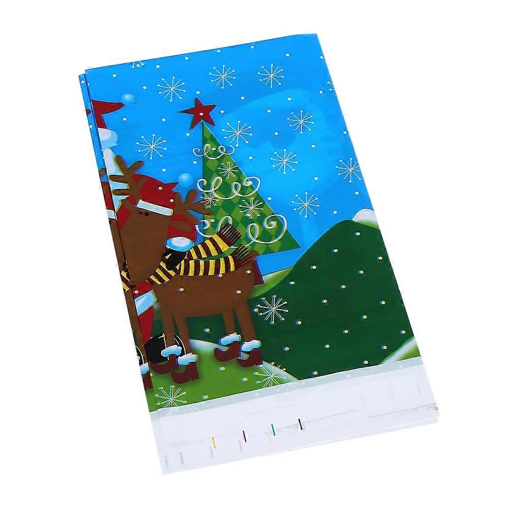 Christmas PVC Disposable Tablecloth Xmas Kitchen Table Protector The Elderly