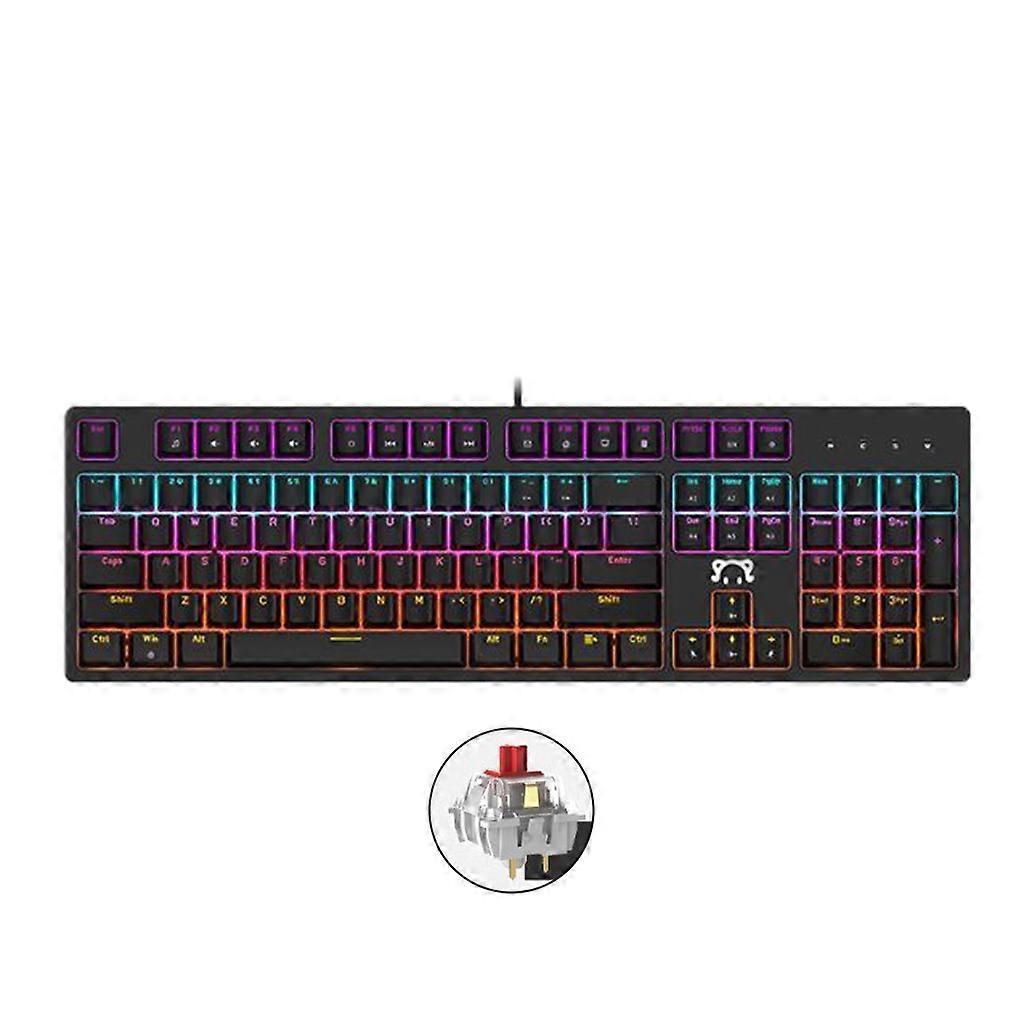 Mechanical Feeling Keyboard 104key Green/Red Axis Gaming Competitive Keyboard