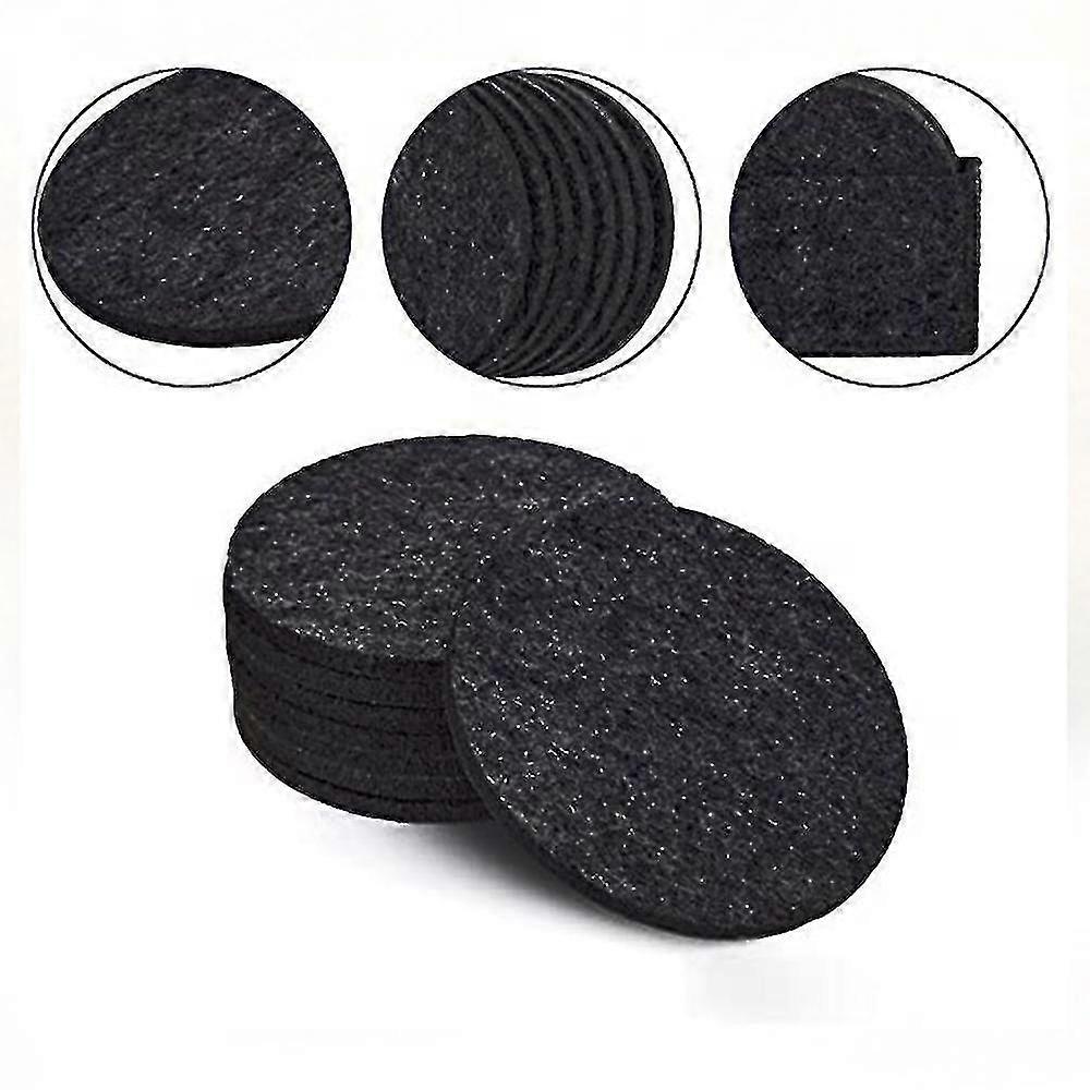 12 Pieces Of Felt Coaster-light Gray Round