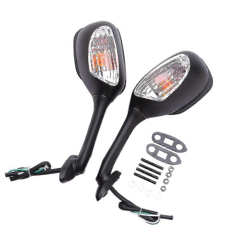 Motorcycle Rearview Mirror Led Turn Signal Rearview Mirror For Gsxr 600 750 2006 -2010 1000 2005-20