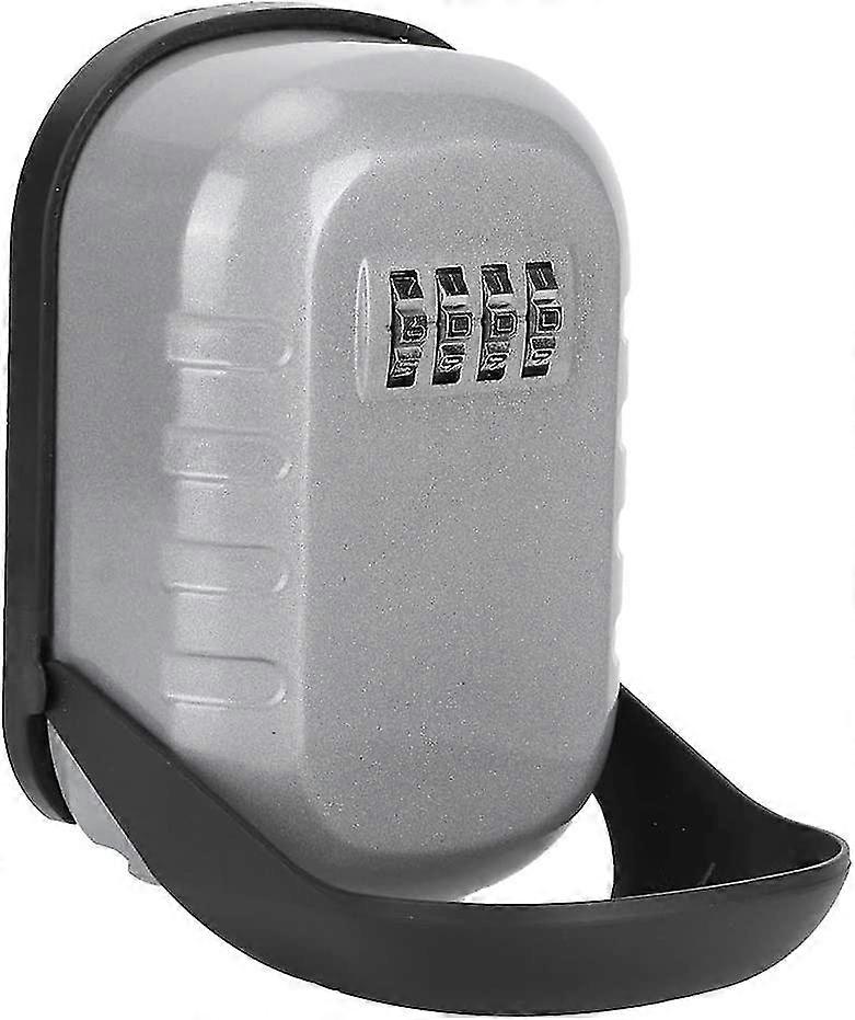Key Lock Box For Outside With Combination Lock, Wall Mounted Safe Box Key Hiders Outside For House Spare Keys Aluminum Alloy(sliver)