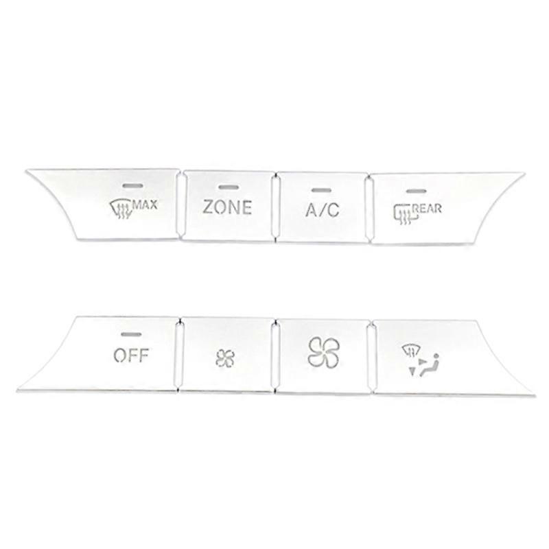 8PCS AC Dash Buttons Cover Media Volume Buttons Cover Stickers for C CLS ML GLE W204