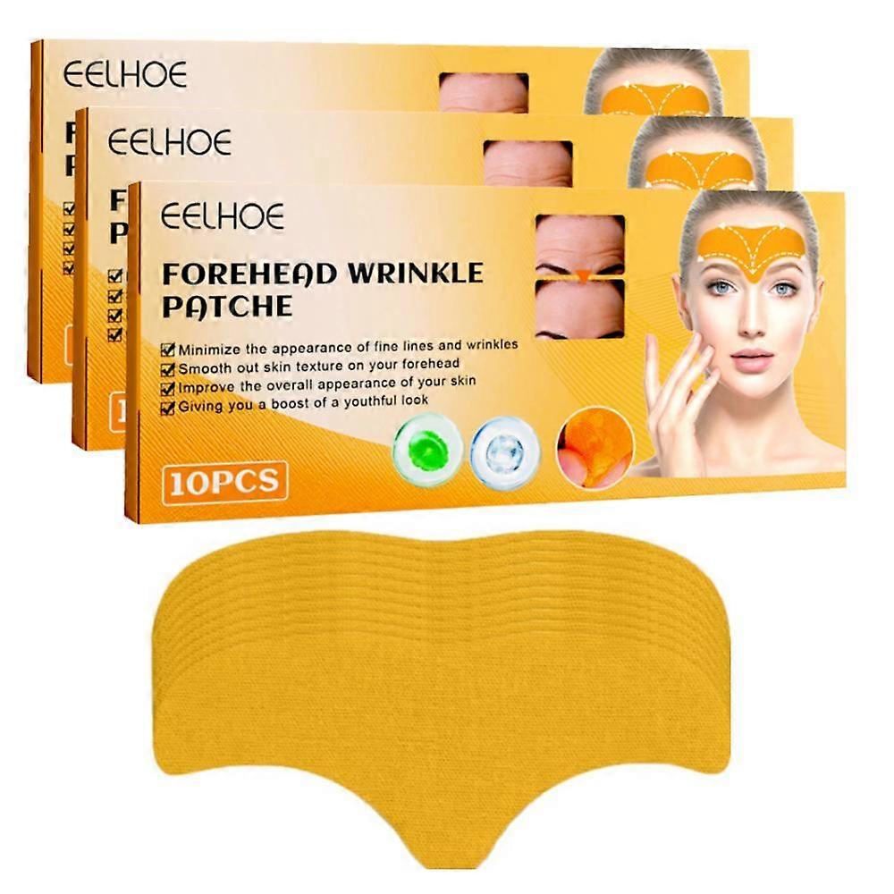 30PCSアンチリンクル額ライン除去ジェルパッチ引き締めマスク眉をひそめたラインフェイススキンケアトリートメントステッカーアンチエイジングモイスチャリ