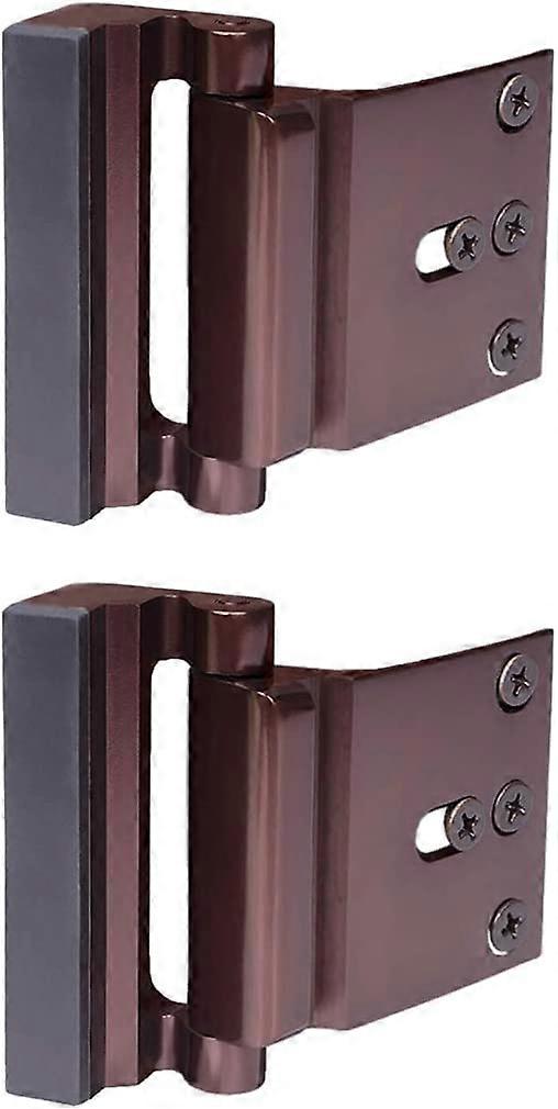 TOYFUL 2 Pack Door Reinforcement Locks with 8 Screws Home Security Door Lock for Toddler Childproof Door Lock Night Lock Withstand 800 Lbs White