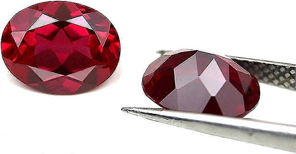 10pcs Oval Shape Cut Red Ruby Mozambique Loose Gemstone 7x5mm