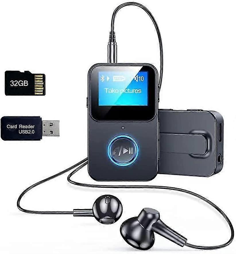 Mp3 Player With Bluetooth Portable Music Player Supports Tf Card Hands-free Call Aux Bluetooth 5.0 Car Adapter