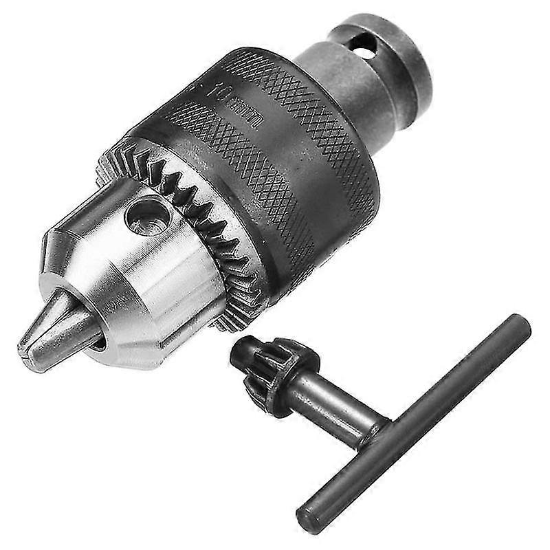 1.5-10mm 1/16 Inch - 3/8 Inch Capacity Key Drill Chuck Wrench Converter 1/2 Inch Socket Square Femal