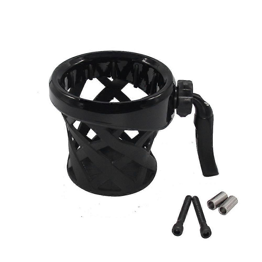 Motorcycle Handlebar Cup Holder Drink With Mesh Basket Mount For Dyna Softail Glide 1996-up Black
