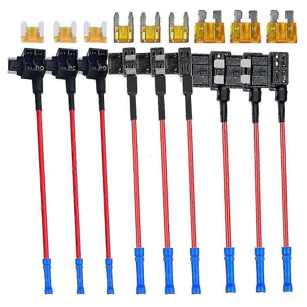 3 Types Add-a-circuit Adapter Fuse Kit - Fuse Tap Fuse Holder With Fuse For Cars Trucks Boats