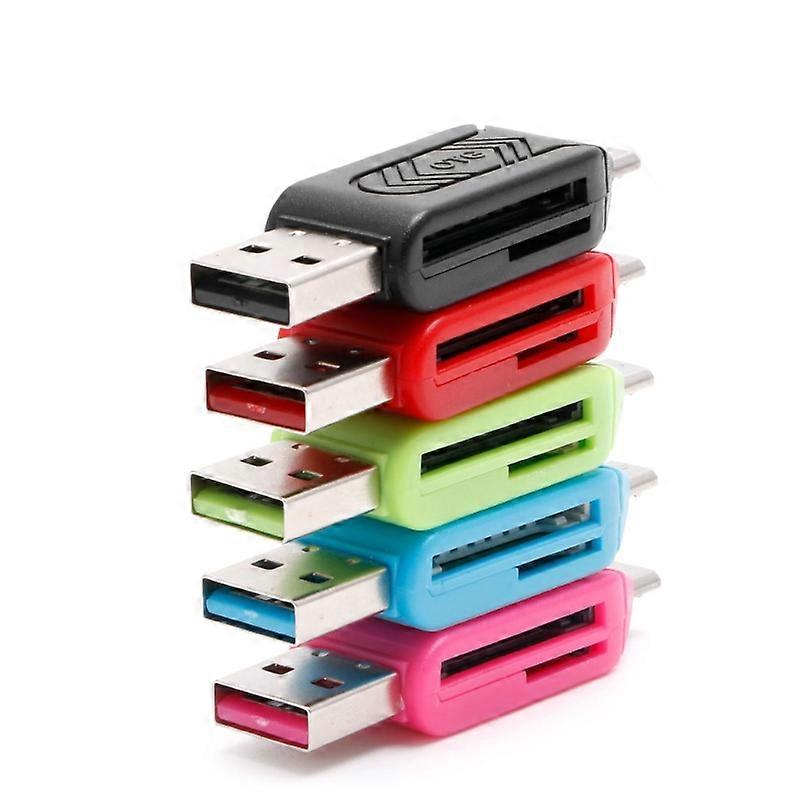 2'si 1 Arada USB 2.0 Mikro USB Erkek SD Hafıza Kartı Okuyucu OTG Adaptörü Yüksek Hız