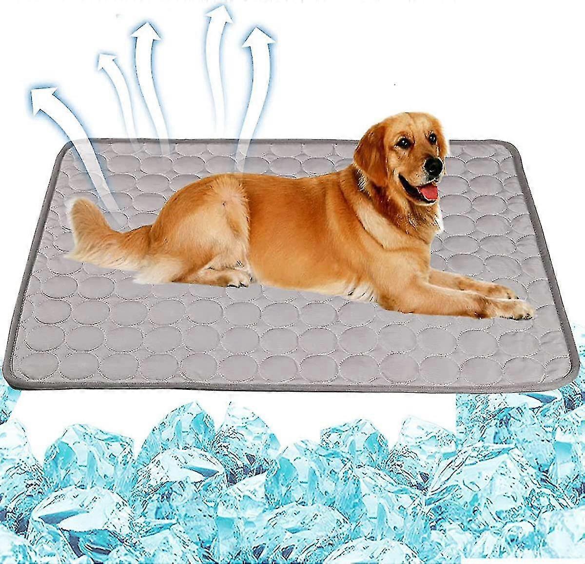 Dog Cooling Mat Sleeping Cooling Pad Washable Ice Silk Cool Blanket For Kennel Sofa Bed