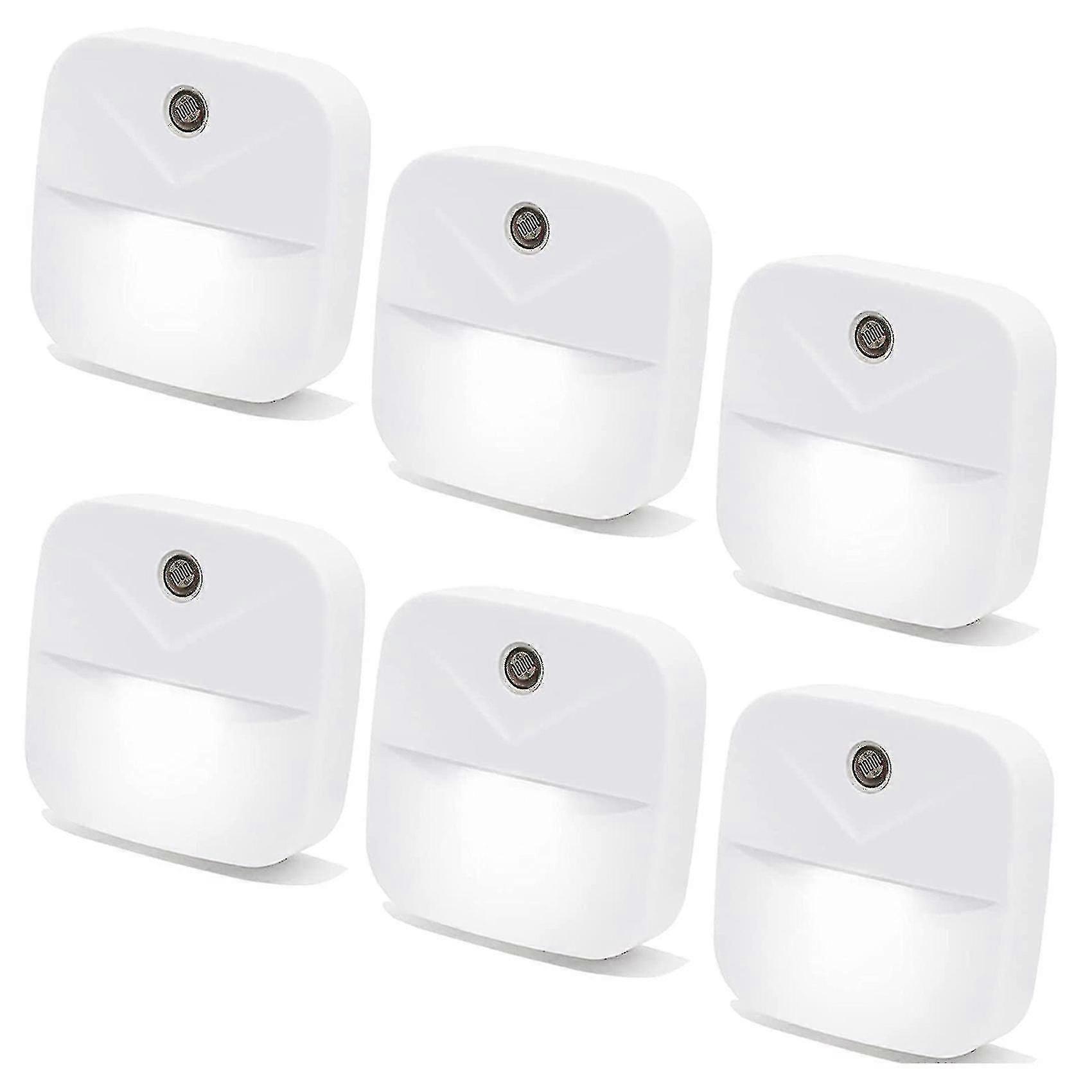 6 Pack Led Night Light Plug In, Smart Nightlights With Dusk Eu Plug