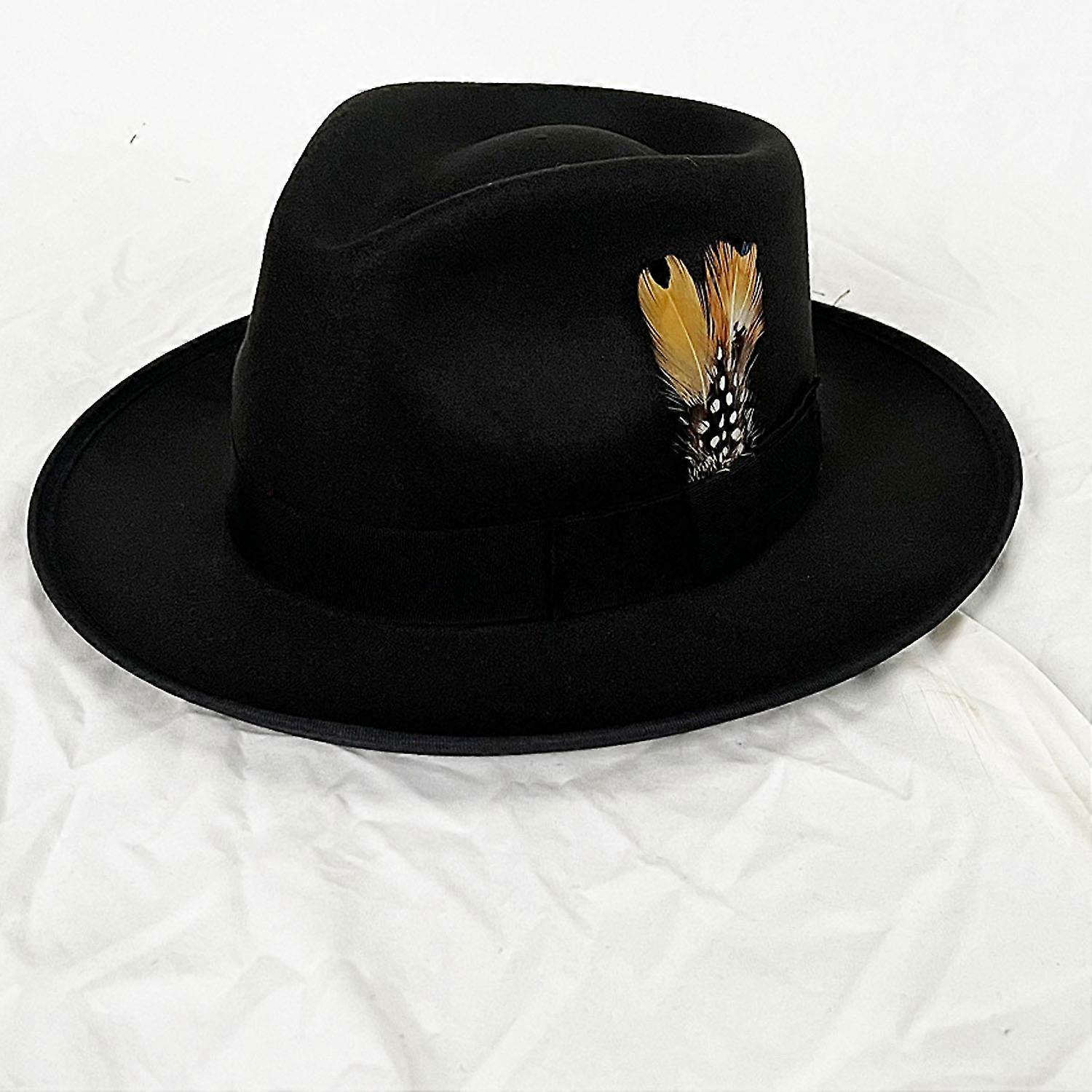 Svart vintage flosshatt denim flosshatt