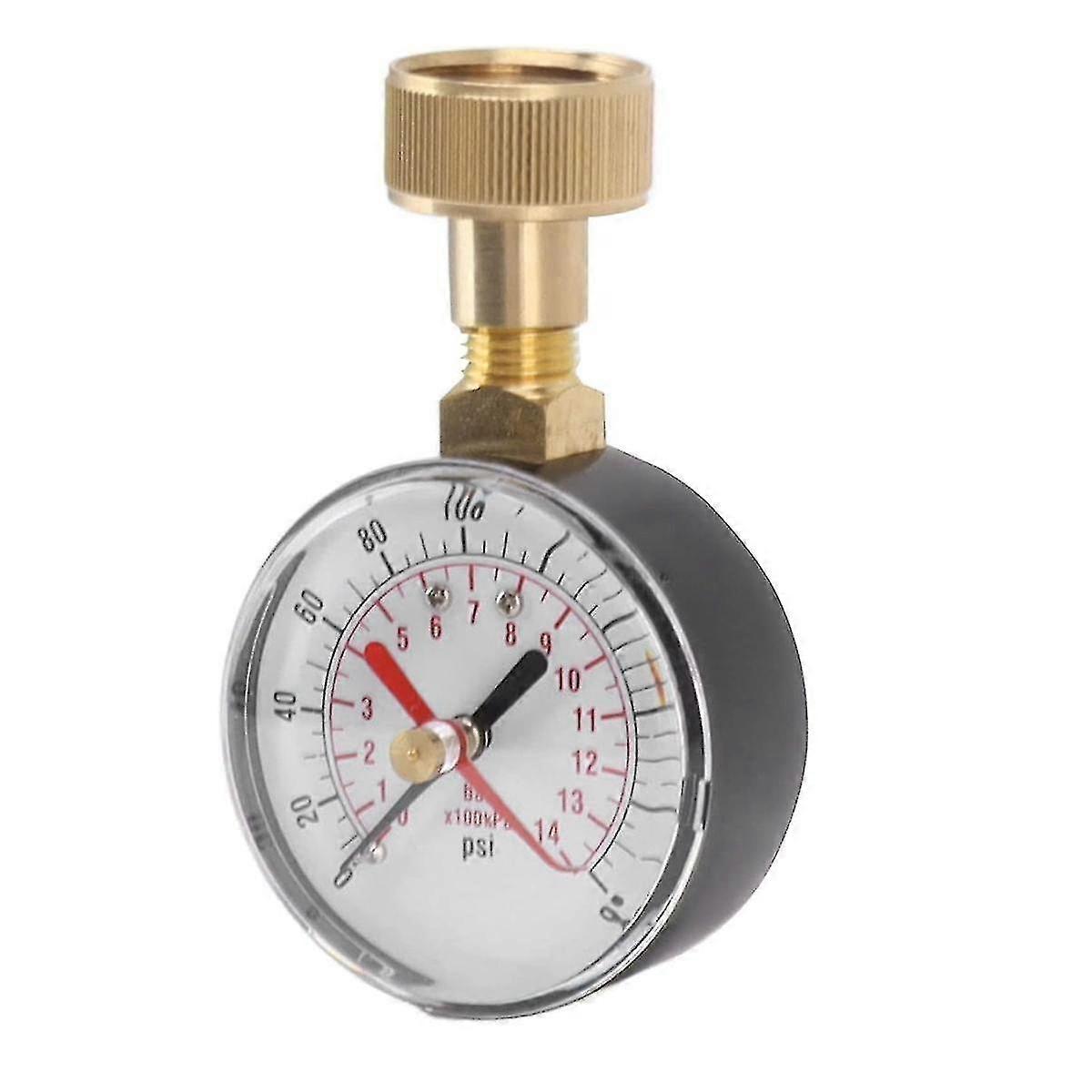 מד לחץ מים 0 עד 200Psi מד לחץ מים אוניברסלי עם הברגה צינור נקבה 3/4 להחלפה