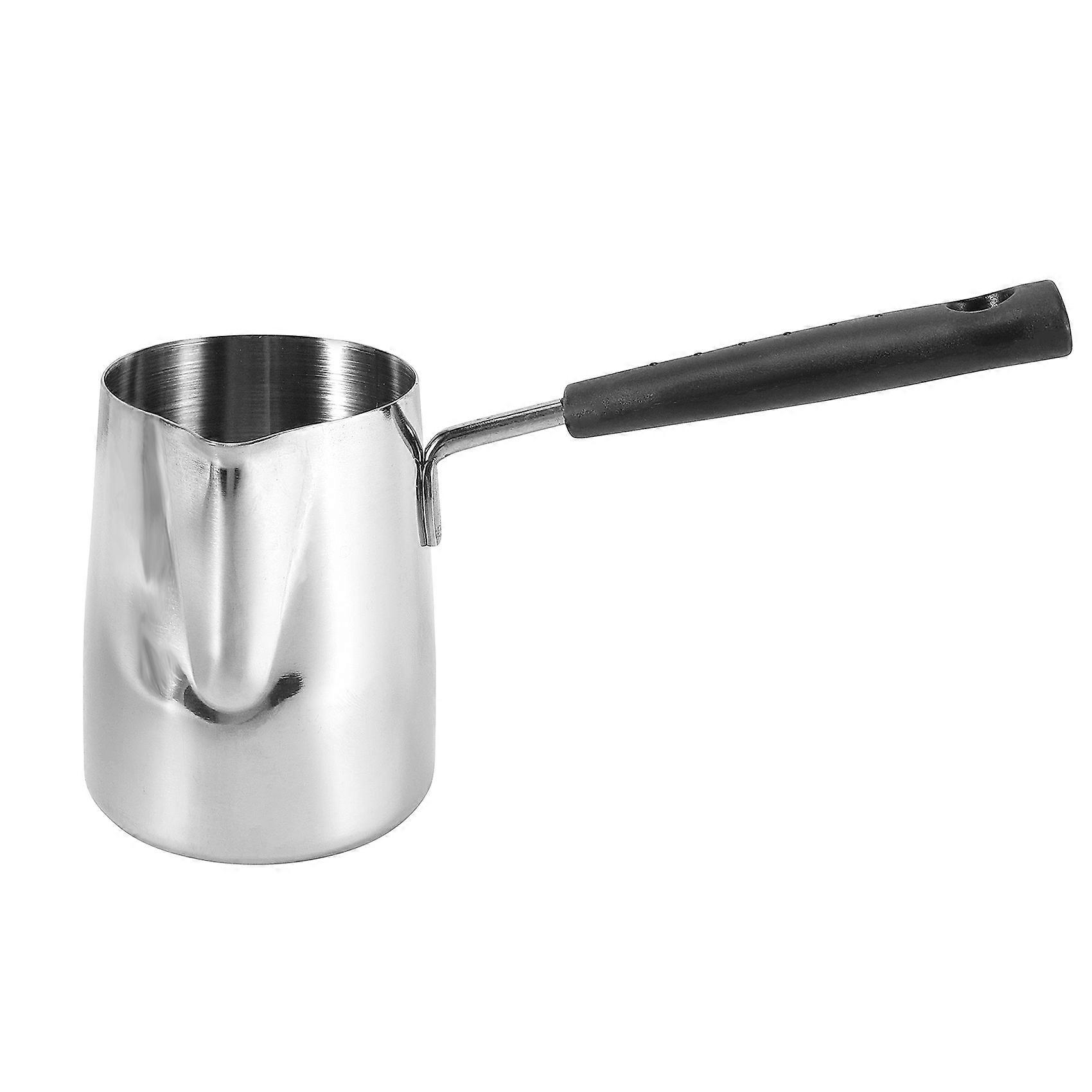 Stainless Steel and Coffee Warmer, Coffee Pot,Mini Melting Pot and Milk Pot with Spout -(350ML)