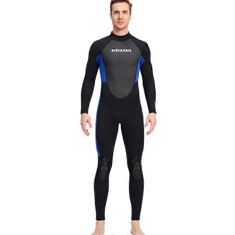 EVAGO Wetsuit Men 3mm Neoprene Full Body Diving Suits Back Zip Long Sleeve Wetsuit for Scuba Diving Snorkeling Surfing Swimming