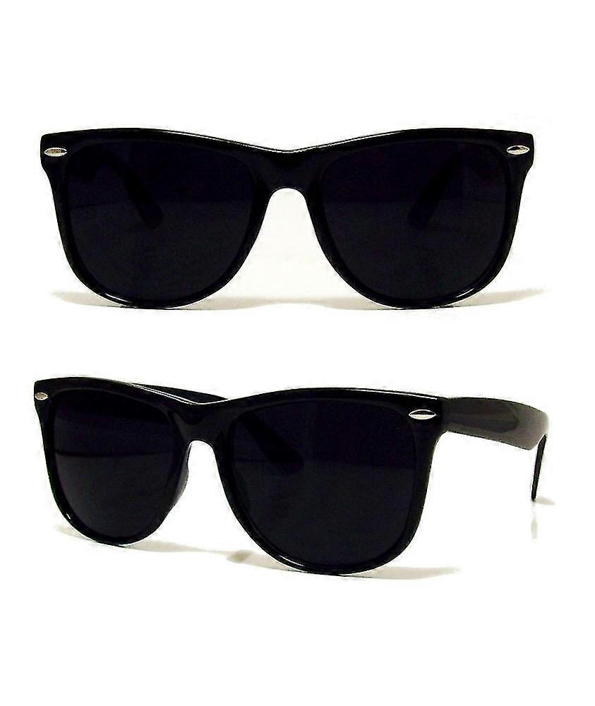 Black Wayfarer Sunglasses UV400 Unisex Retro 80'S geek shades aviator classic
