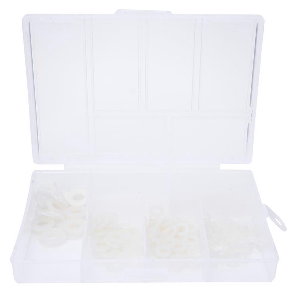 250 Pcs Nylon Lavadora Branco Isolado Corrosão Resistente M2 ~ M6 Gasket Kit